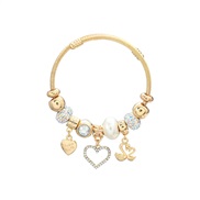 (36 white)occidental style bangle style bracelet woman heart-shaped pendant loversbracelet