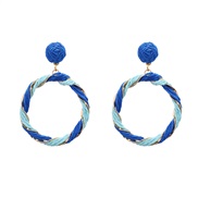 ( blue)summer earrings occidental style exaggerating Earring woman fashion Round establishment earringearrings