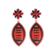 ( red)occidental style creative Olives Alloy beads diamond earring leisure sport wind spring