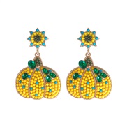( yellow)occidental style creative cartoon Alloy beads diamond earrings woman day