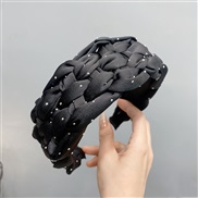 ( black) diamond twisted weave Headband width brief Headband temperament surface high