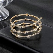 ( Gold)fully-jewelled multilayer bangle twining occidental style exaggerating more row Rhinestone bracelet woman