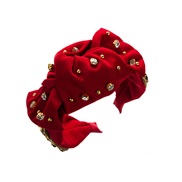 ( red) Headband occidental style fashion personality exaggerating Headband width snake diamond high head