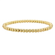 ( Gold 4mm) brief beads bracelet gold retro elasticity beads bangle