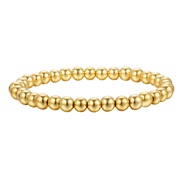 ( Gold 6mm) brief beads bracelet gold retro elasticity beads bangle