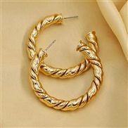 (EH 316)occidental style retro twisted fashion surface Earring more hollow tube earrings