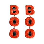 ( Orange) creative personality brief Wordoo beads Alloy earring occidental style day earrings woman
