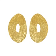 ( Gold)occidental style summer retro brief Irregular geometry Round Alloy earrings personality exaggerating Earring wom