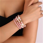 (BZ1365fense) occidental style Pearl bracelet set girl student Bohemia Five-pointed star love
