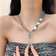 ( chain) color candy beads necklace woman summerins samll high clavicle chain chain