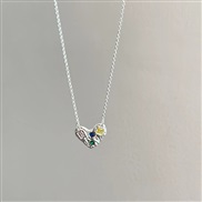 (love )color zircon butterfly necklace womanins personality wind fashion summer clavicle chain samll