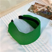 (F 667  green)occidental style width Cloth brief pure color Headband  Headband head woman