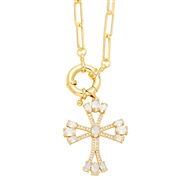 occidental style punk wind cross necklace fashion personalitychain necklace chainnkn