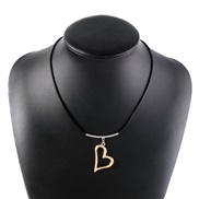 ( Gold)occidental style brief geometry hollow love pendant necklace  samll Irregular sweet chain