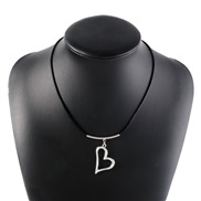 ( White k)occidental style brief geometry hollow love pendant necklace  samll Irregular sweet chain