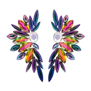 ( Color)summerins wind occidental style fully-jewelled earrings woman Alloy diamond Earring exaggerating flowers geomet