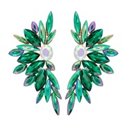 ( green)summerins wind occidental style fully-jewelled earrings woman Alloy diamond Earring exaggerating flowers geomet