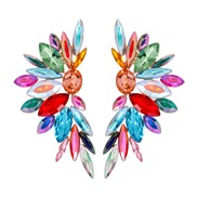 (Ligh  Color)summerins wind occidental style fully-jewelled earrings woman Alloy diamond Earring exaggerating flowers g