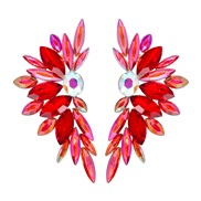 ( red)summerins wind occidental style fully-jewelled earrings woman Alloy diamond Earring exaggerating flowers geometry