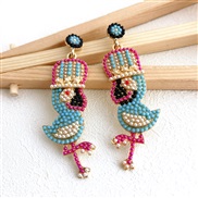 ( blue)occidental style summer personality creative Alloy beads earrings lady handmade beads wind