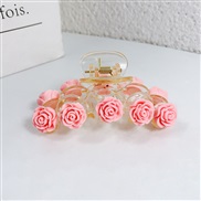 ( transparent Pink Flower)cherry hair clip big Japan and Korea sweet lovely woman head watch-face