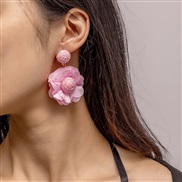 (EZ48 4fense)E occidental style flowers handmade earrings Earring woman elegant flowers woman