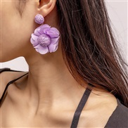 (EZ48 4zise)E occidental style flowers handmade earrings Earring woman elegant flowers woman