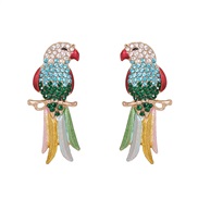 ( blue) occidental style retro fully-jewelled color lovely animal samll lady earrings ear stud