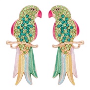 ( green) occidental style retro fully-jewelled color lovely animal samll lady earrings ear stud