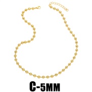 (C 5mm)occidental styleins retro beads necklace man woman same style clavicle chain chainnkn