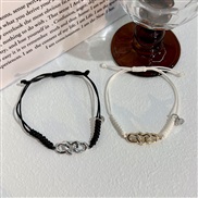 (9  S 2162) handmade weave Double rope bracelet woman  love lovers rope set