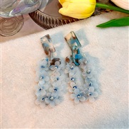 (E 1394  blue)earrings occidental style Acetate sheet geometry flowers earrings woman original fashion all-Purpose Earr