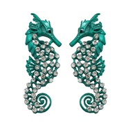 ( green)summerins wind occidental style earrings Earring woman Alloy diamond exaggerating animal