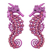 (purple)summerins wind occidental style earrings Earring woman Alloy diamond exaggerating animal