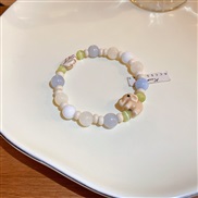 ( Bracelet)lovely Opal leaves elephant star cat bracelet sweet cartoon temperament high woman