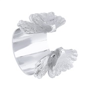 ( White k)E occidental style fashion exaggerating silver leaves earrings  retro elegant wind creative Alloy Earring