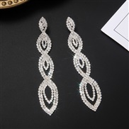 ( Silver)occidental style Rhinestone long style eyes earrings female exaggerating claw chain stage temperament EarringE