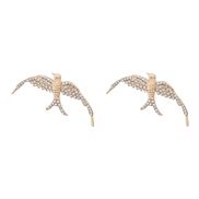 ( Gold)occidental style earrings Earring lady Alloy diamond Rhinestone fashion exaggerating animalearrings
