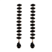 ( black)occidental style colorful diamond earrings fully-jewelled Earring woman multilayer Rhinestone diamond long styl