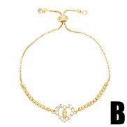 (B)occidental style fashion brief geometry heart-shaped braceletins samllbrb
