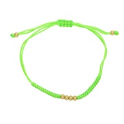 ( Fluorescent green )diy fitting Bohemian style color beads rope lovers rope braceletbra
