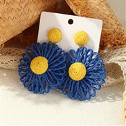 (EZ4854lanse)E exaggerating handmade weave flowers earrings woman samll flowers earring Earring