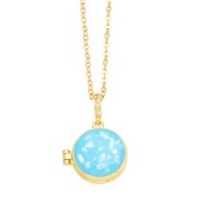 ( blue) Round heart-shaped necklace geometry necklacenku