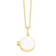 ( white) Round heart-shaped necklace geometry necklacenku