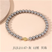 (JXJL21147  gray12) color big necklace woman  brief temperament clavicle chain  samll high sweater chain chain