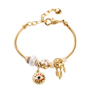 ( white)DIY personality beads bracelet occidental style new wind Life tree enamel eyes bangle
