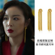 (5   Gold) big same style buckle fashion Metal wind circle earrings Earring