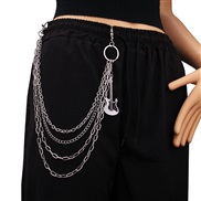 ( white)occidental style  brief Metal chain fashion belt chain  personality pendant multilayer chain
