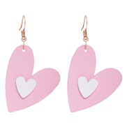 ( Pink)spring woman sweet love earrings all-Purpose brief personality woman Peach heart
