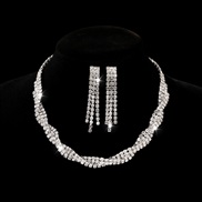 (Suit )occidental style claw chain Rhinestone necklace earrings set  crystal diamond bride set woman